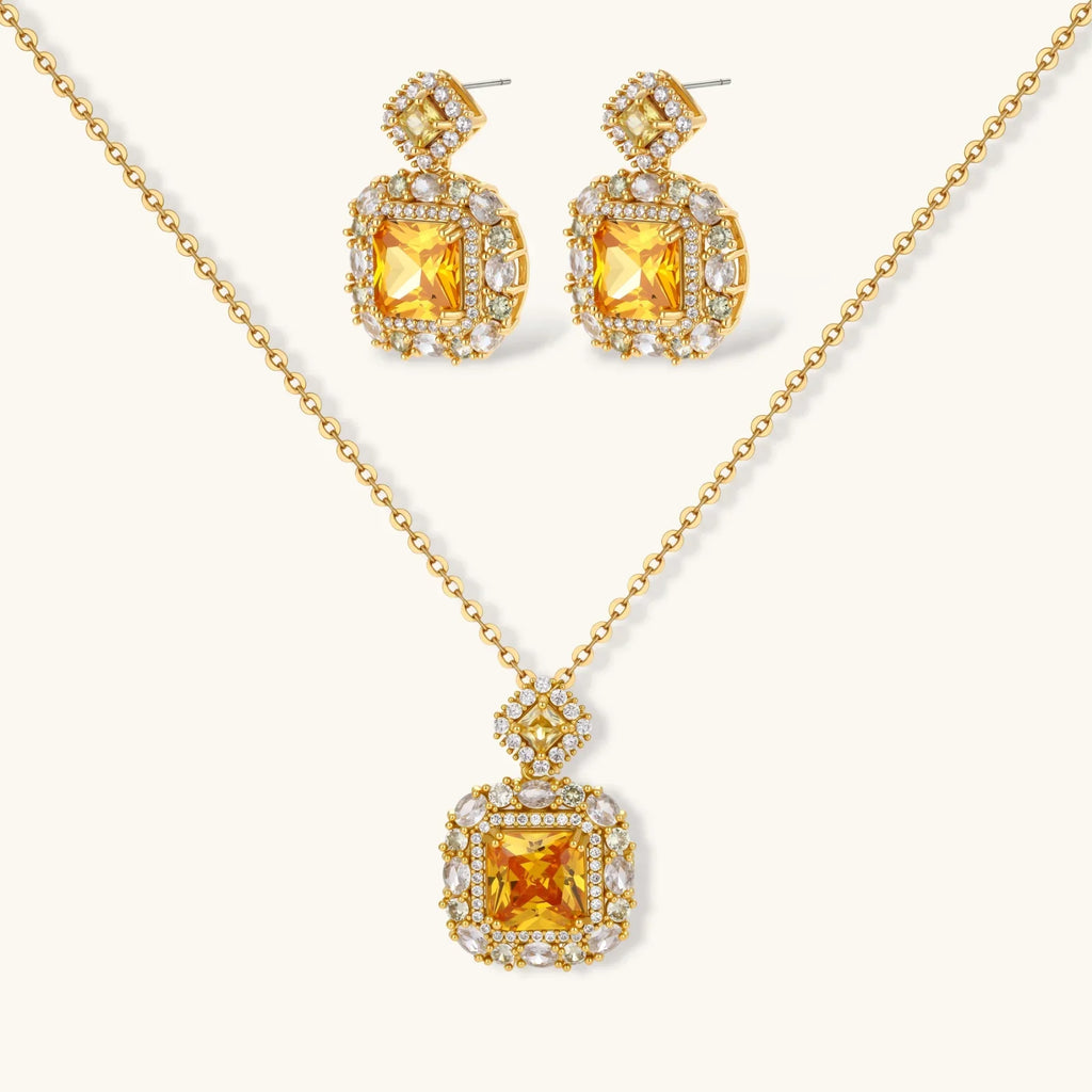 Goldenes Quadrat Luxus-Set