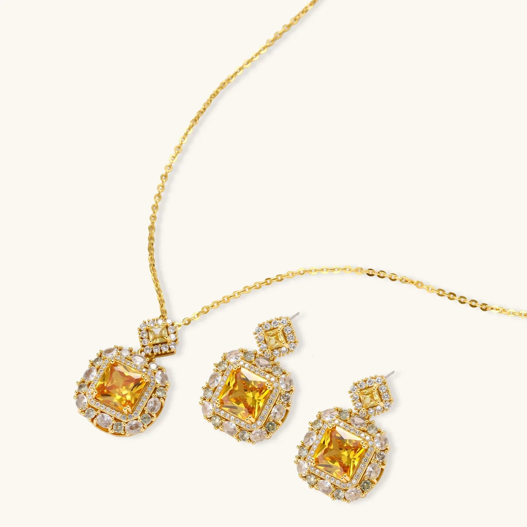 Goldenes Quadrat Luxus-Set